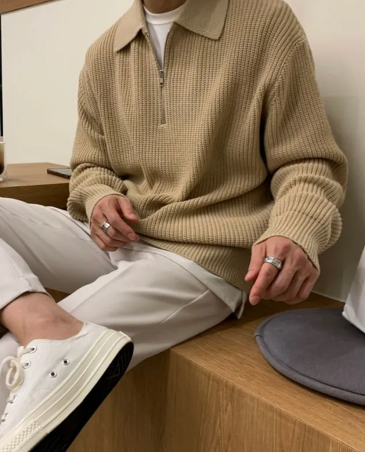 Men's Quarter Zip Polo Sweater | Comfortable Everyday Wear 8