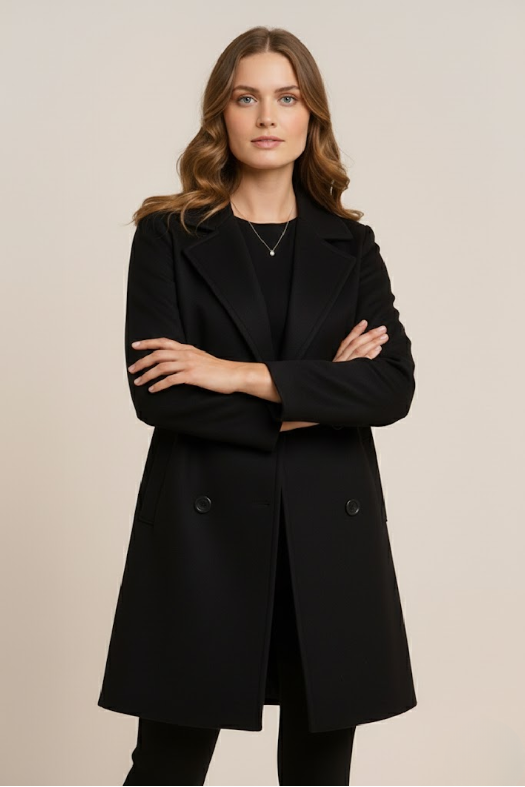 Chic Women's Long Coat with Wide Lapels for Any Occasion