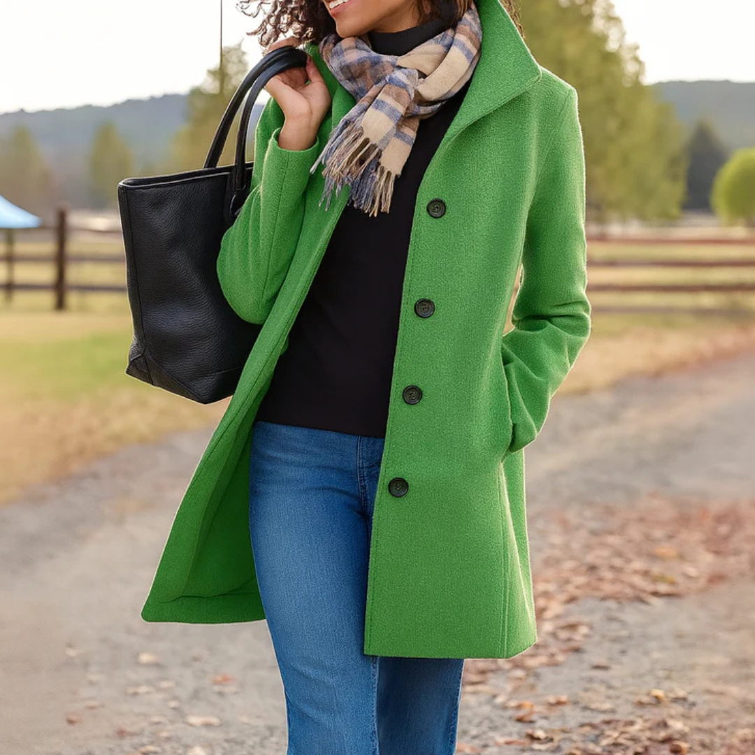 Women's Heritage Coat Button Front Straight Cut Overcoat 10