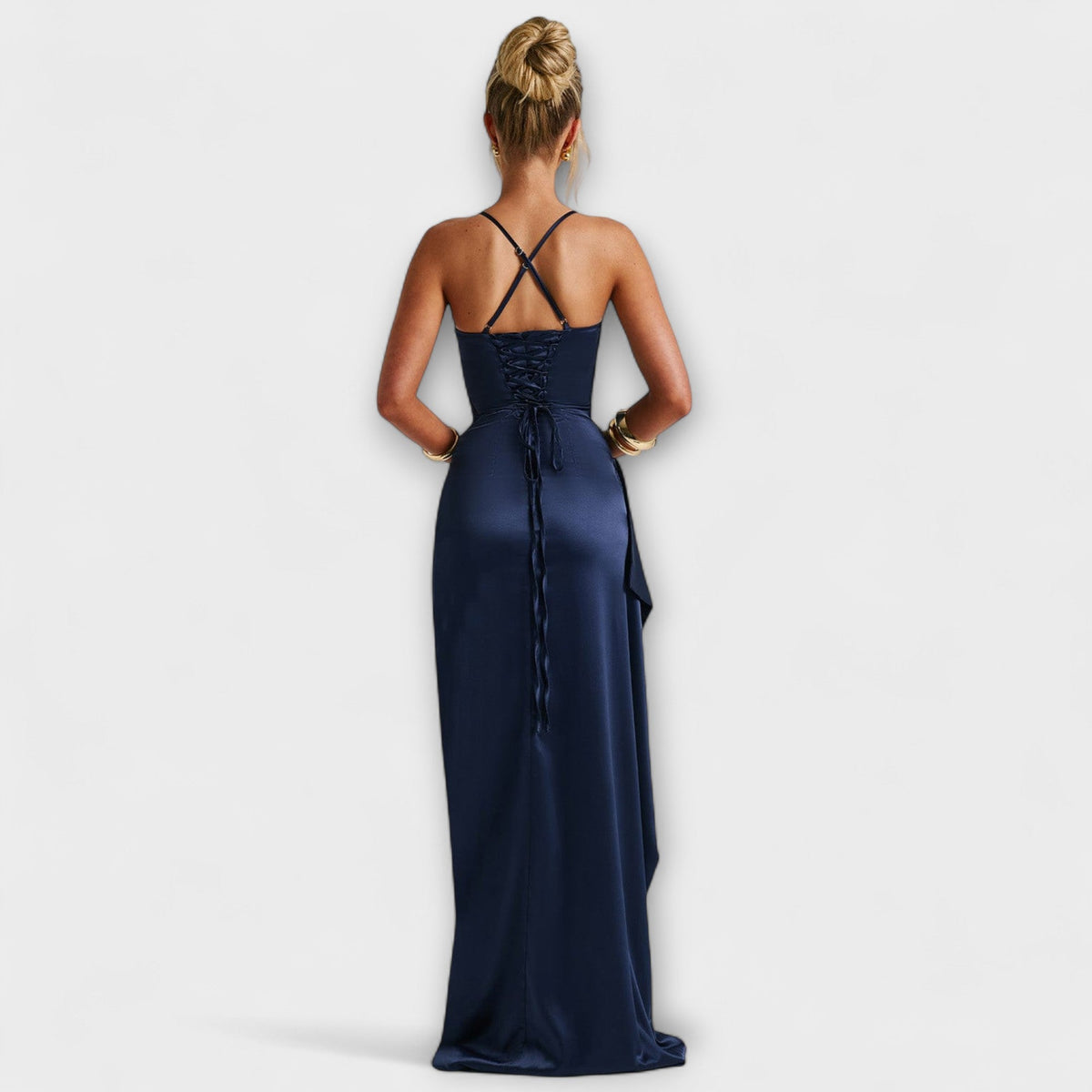 Krissi - Marine Blue Maxi Dress for Summer Events