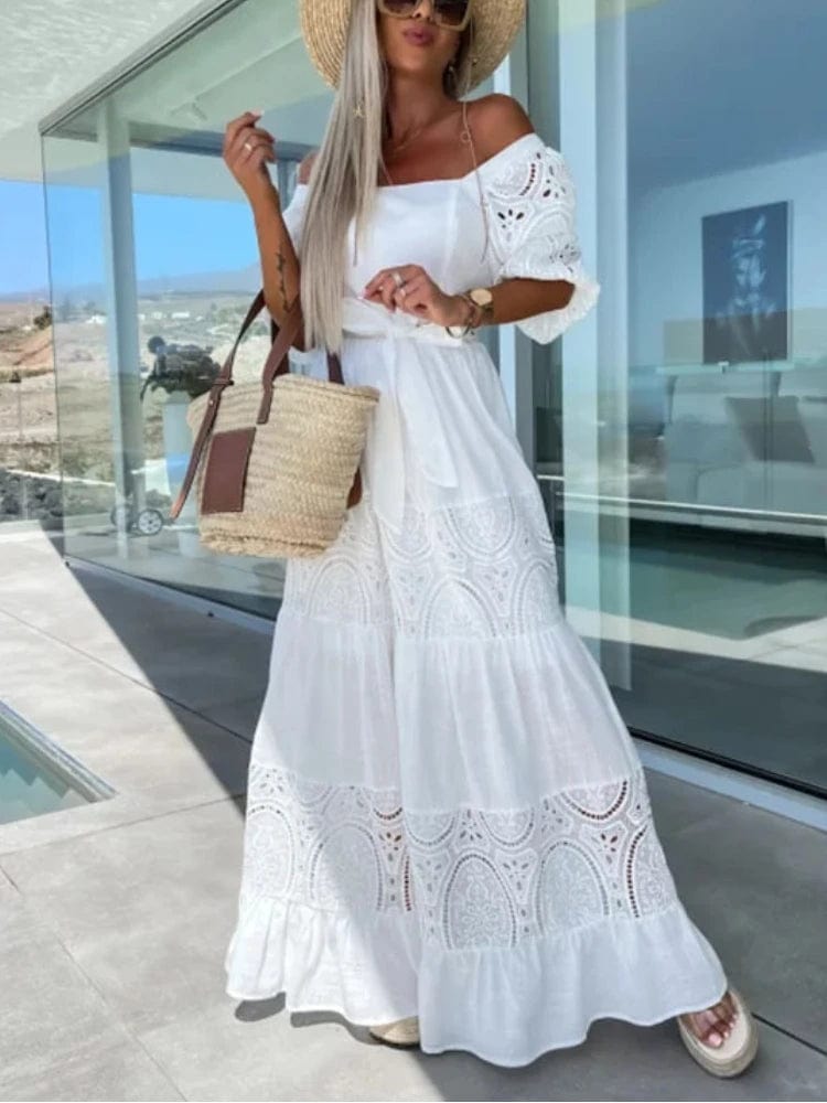 Women's Lace Maxi Dress | Flowy Bohemian Fit