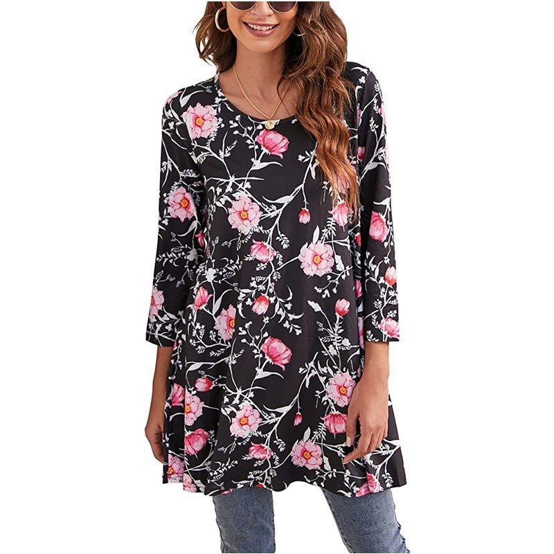 Women's Tunic Top | Mandala Print Swing Fit