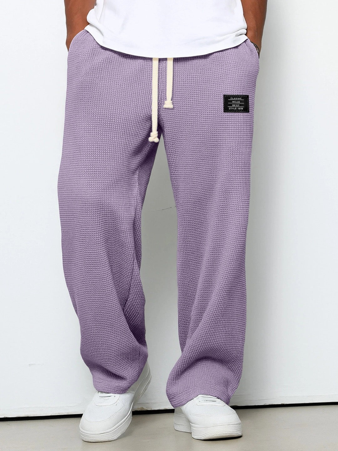 Men’s Comfortable Trousers Relaxed Fit Adjustable Waist Breathable Everyday Casual Wear 10