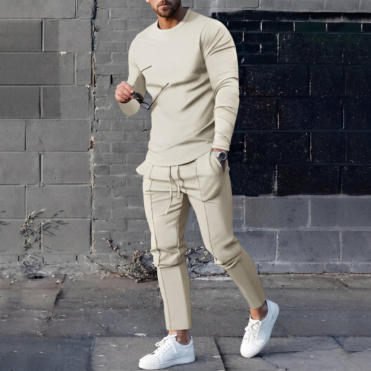 Men's 2 Piece Tracksuit Set Tapered Fit Jogger Set