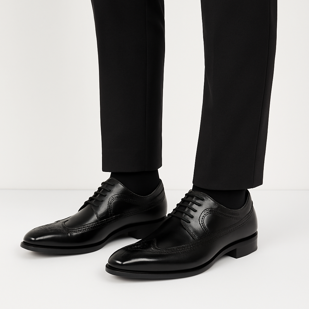 Men’s Brogue Oxford Shoes – Classic Lace-Up for Formal Events