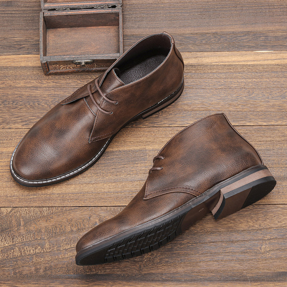 Men's Classic Lace-Up Ankle Boots - Stylish Desert Footwear