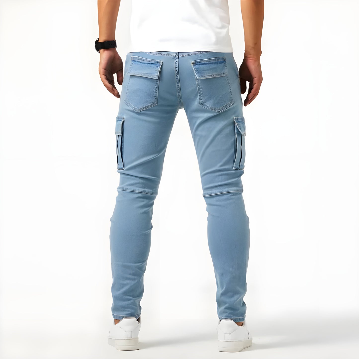 Men's Denim Trousers | Cargo Pocket Design