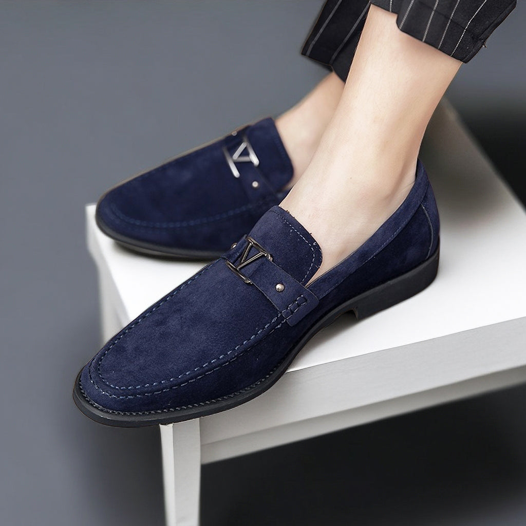 Men's Italian Suede Slip-On Loafers for Formal & Casual Wear