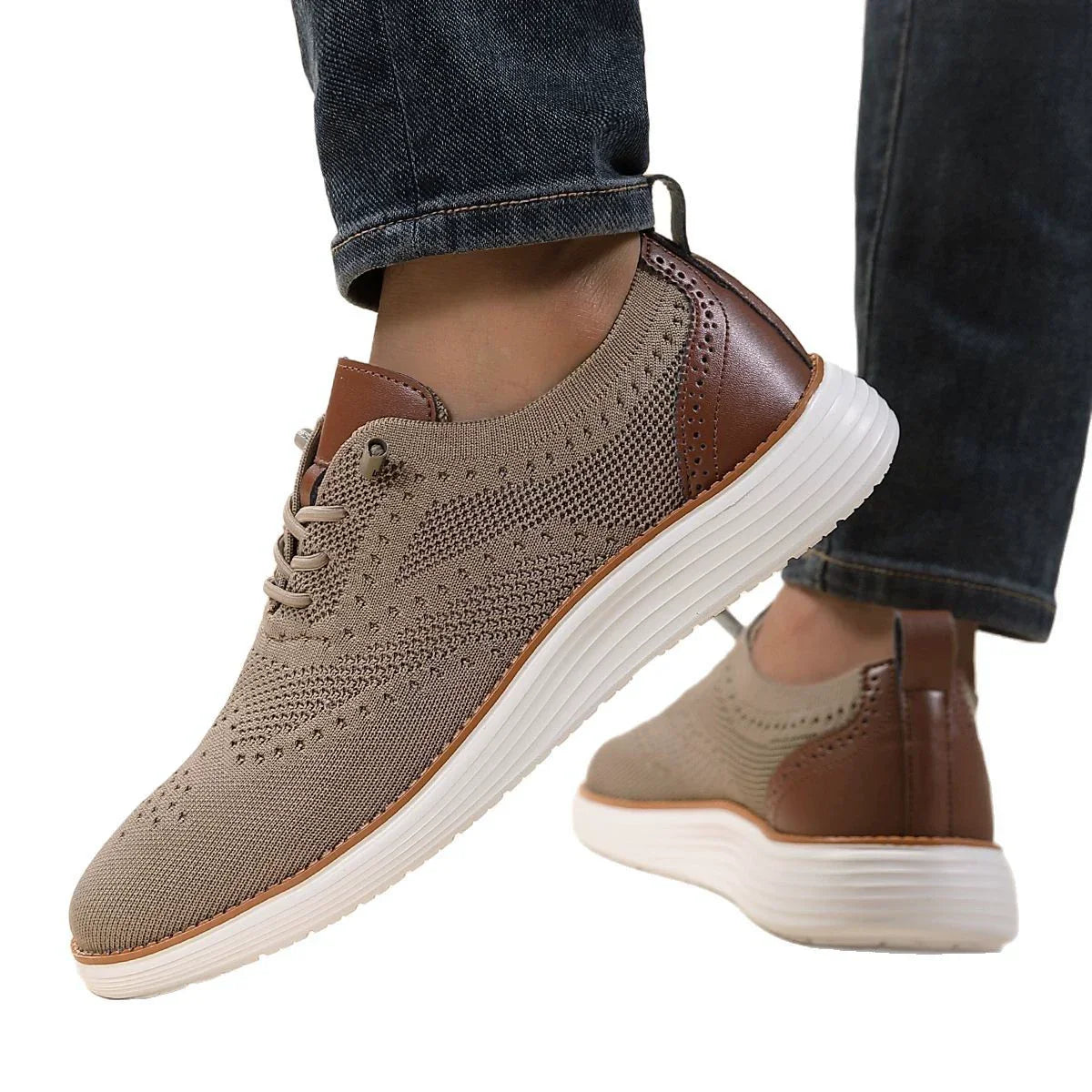 Men's Knit Sneakers Breathable Lightweight Smart Casual