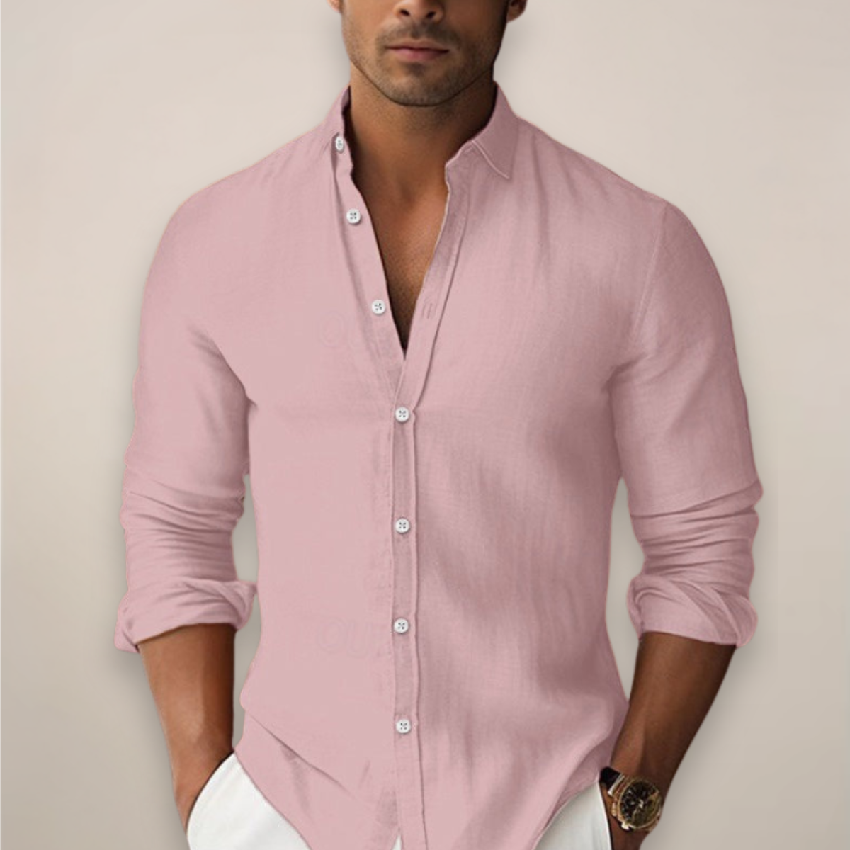 Men’s Linen Summer Shirt – Short Sleeve Button-Up for Stylish Occasions