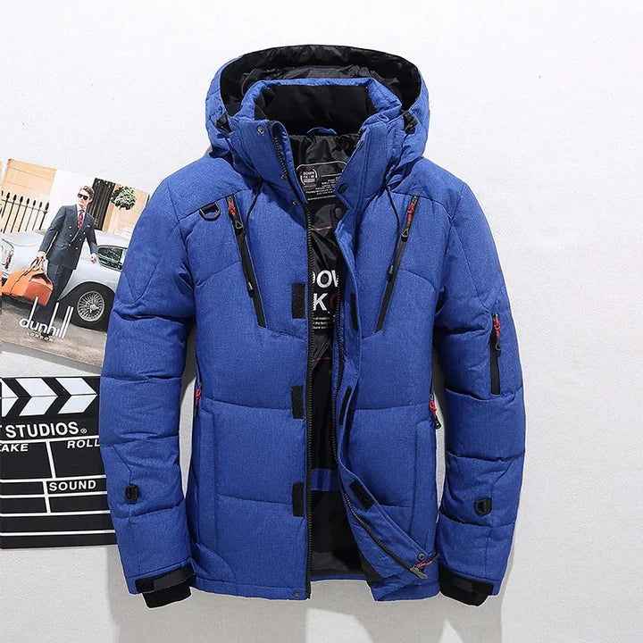 Men's Puffer Jacket | Hooded & Quilted Design