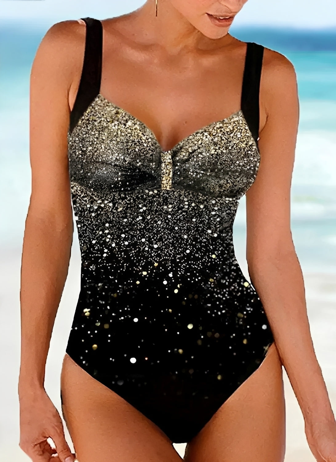 Push Up Bikini Women's | Glitter One-Piece & Body-Sculpting Fit