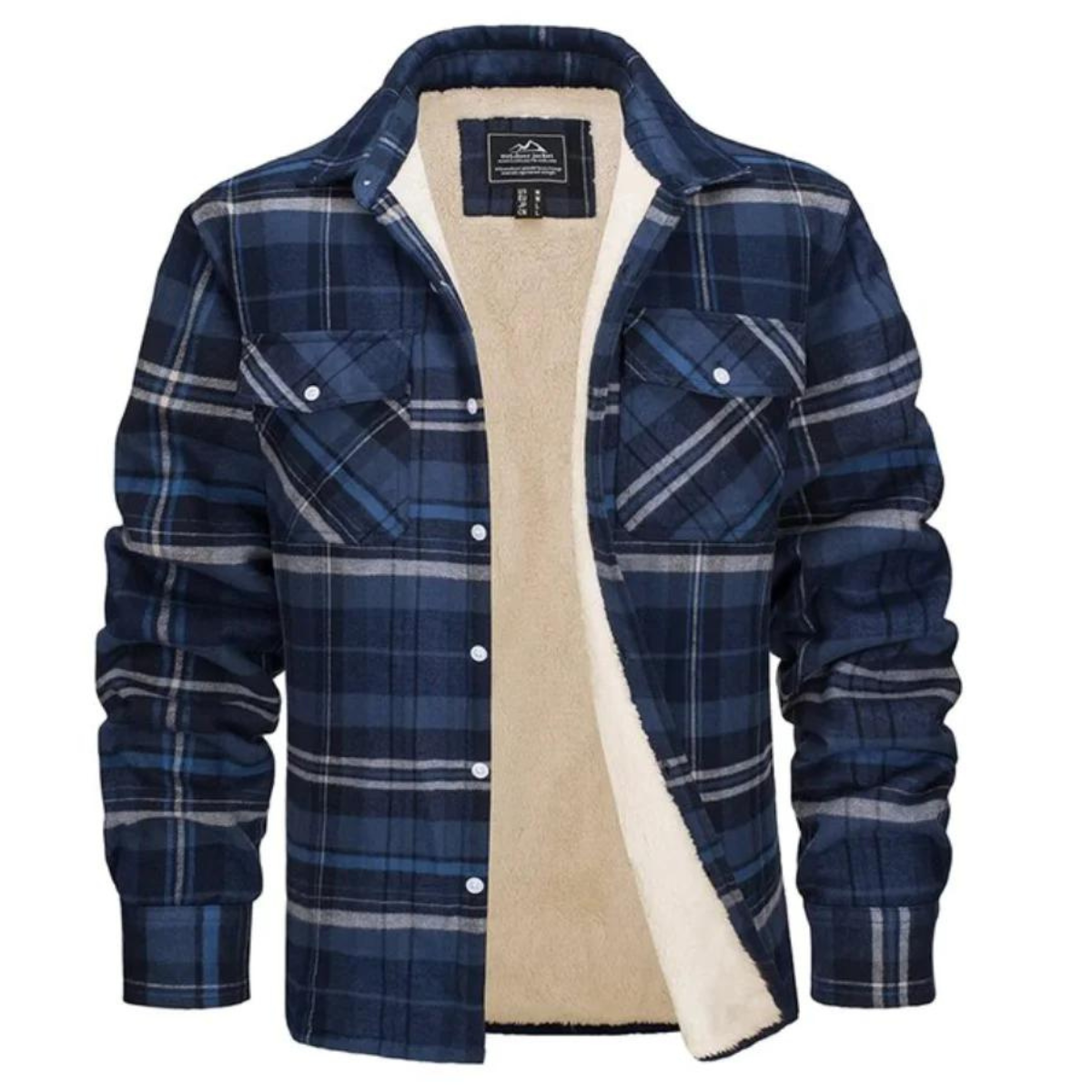 Alessio | Chemise à Carreaux en Flanelle Doublée Sherpa pour Homme - Image 10