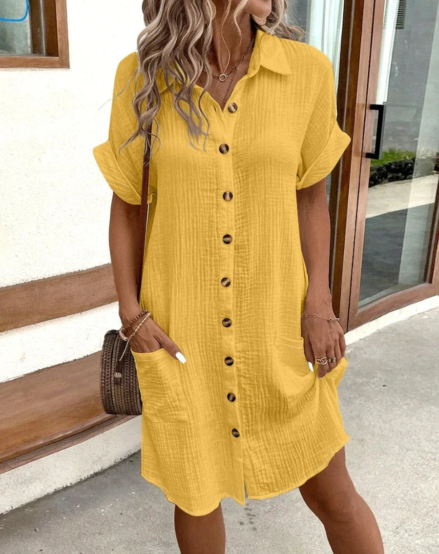 Serenity Cotton Mini Dress for Everyday Wear