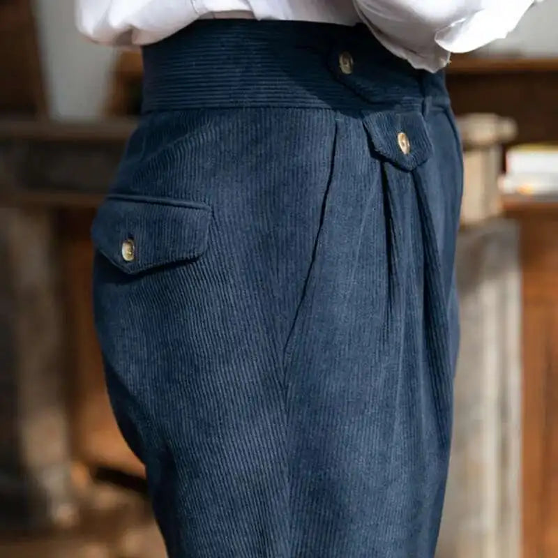 Men's Gurkha Trousers | Adjustable Waist & Tapered Fit 11