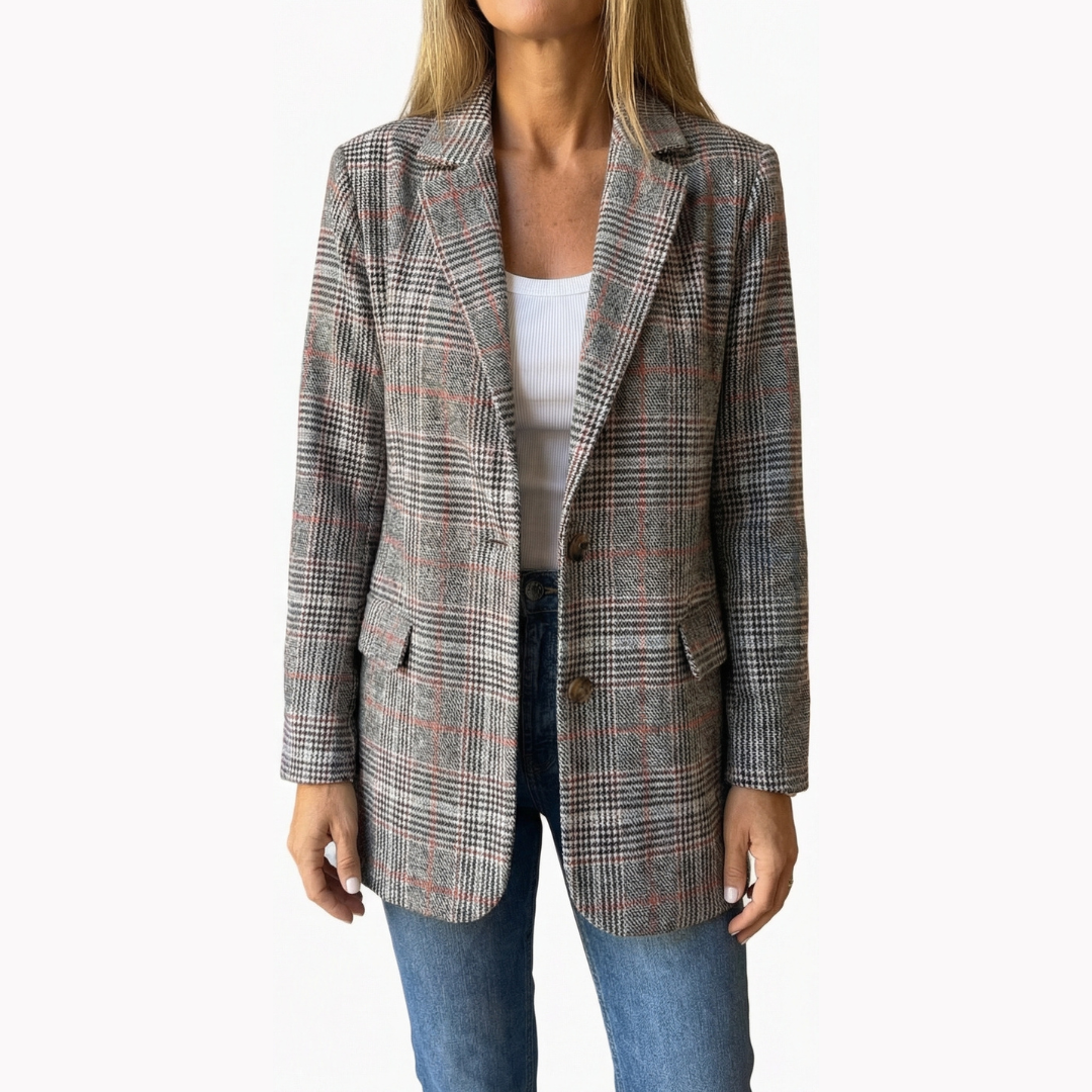 Women's Plaid Blazer | Relaxed & Oversized Fit 7