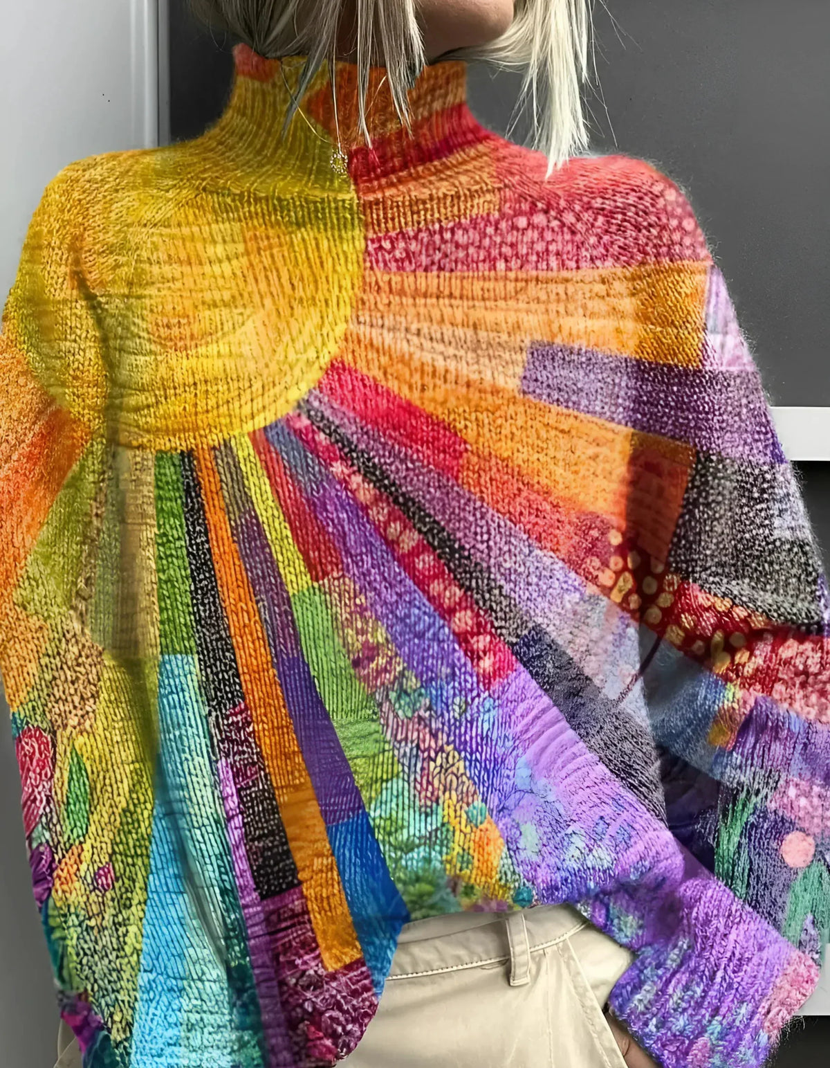 Women's Colourful Turtleneck Sweater | Soft & Comfortable Fit 1