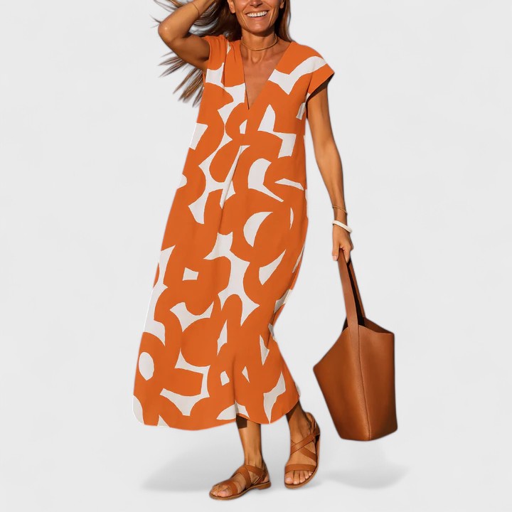 Valery | Flowing V-Neck Dress for Every Occasion