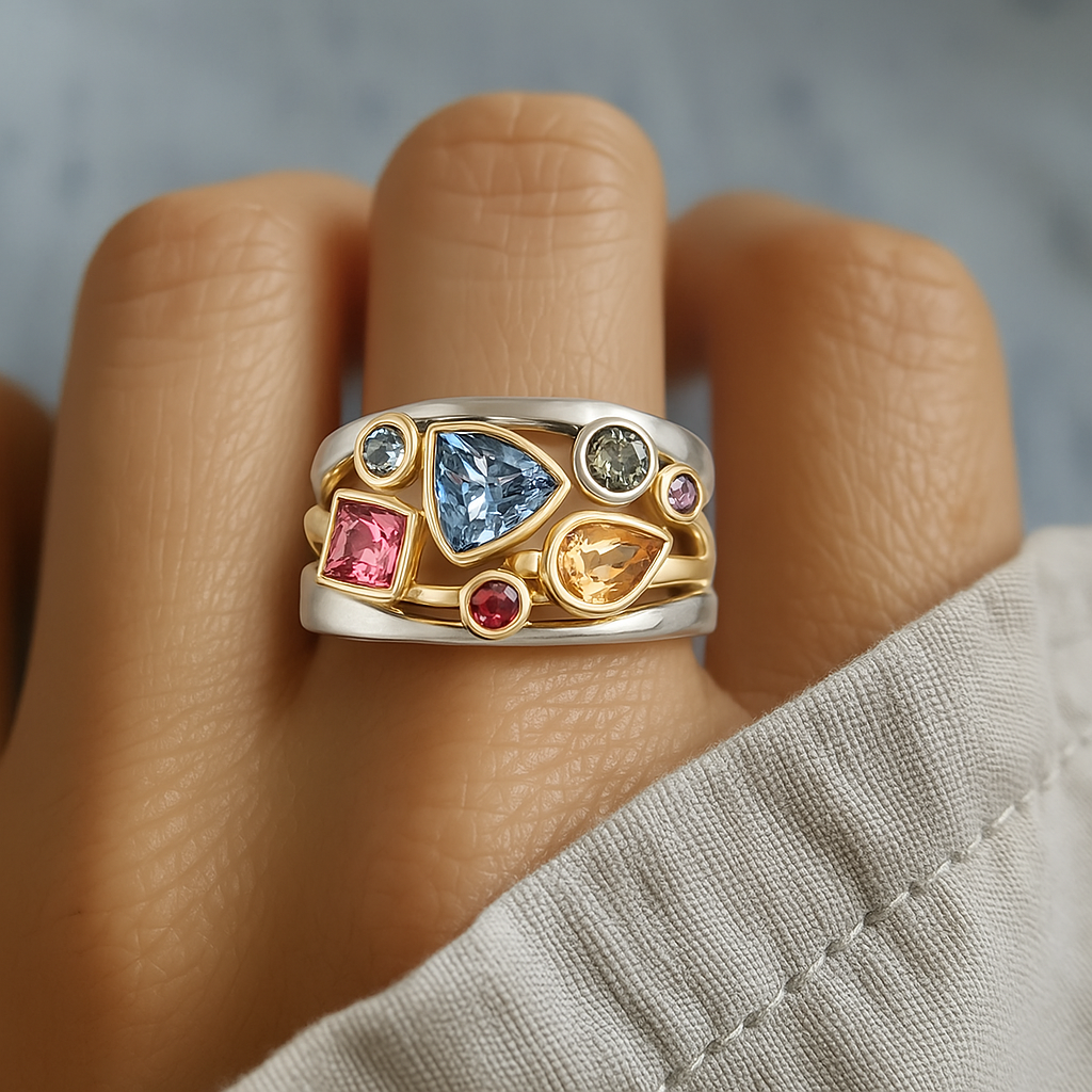 Vibrant Zirconia Cocktail Ring for Women