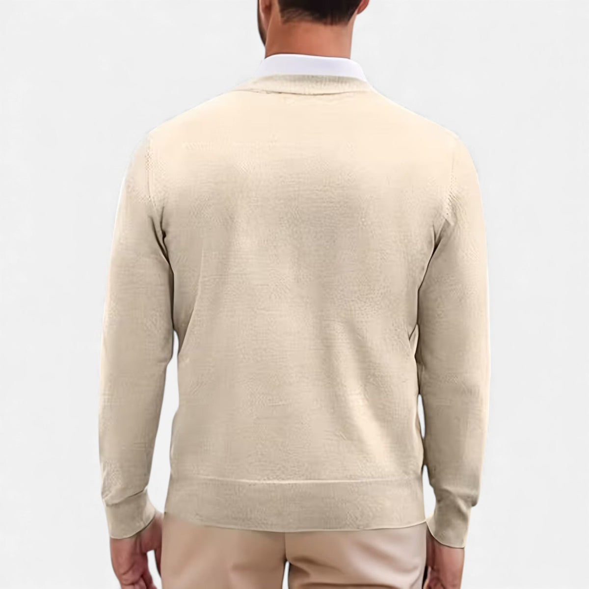 Men's V-Neck Knit Sweater | Soft & Warm 14