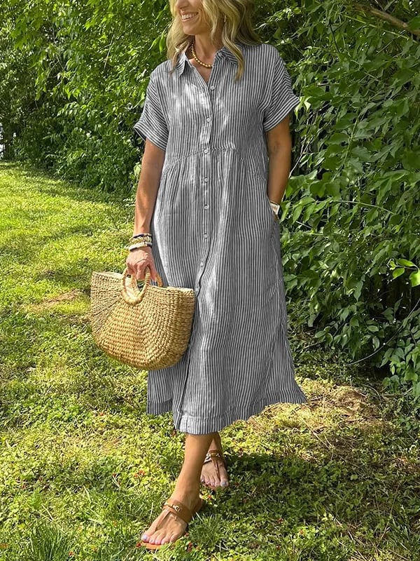 Women’s Dress | Striped Button-Up 9