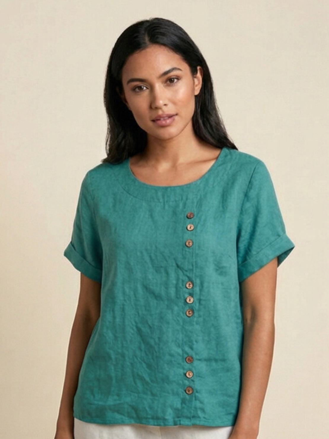 Women's Blouse | Button Detail Relaxed Fit