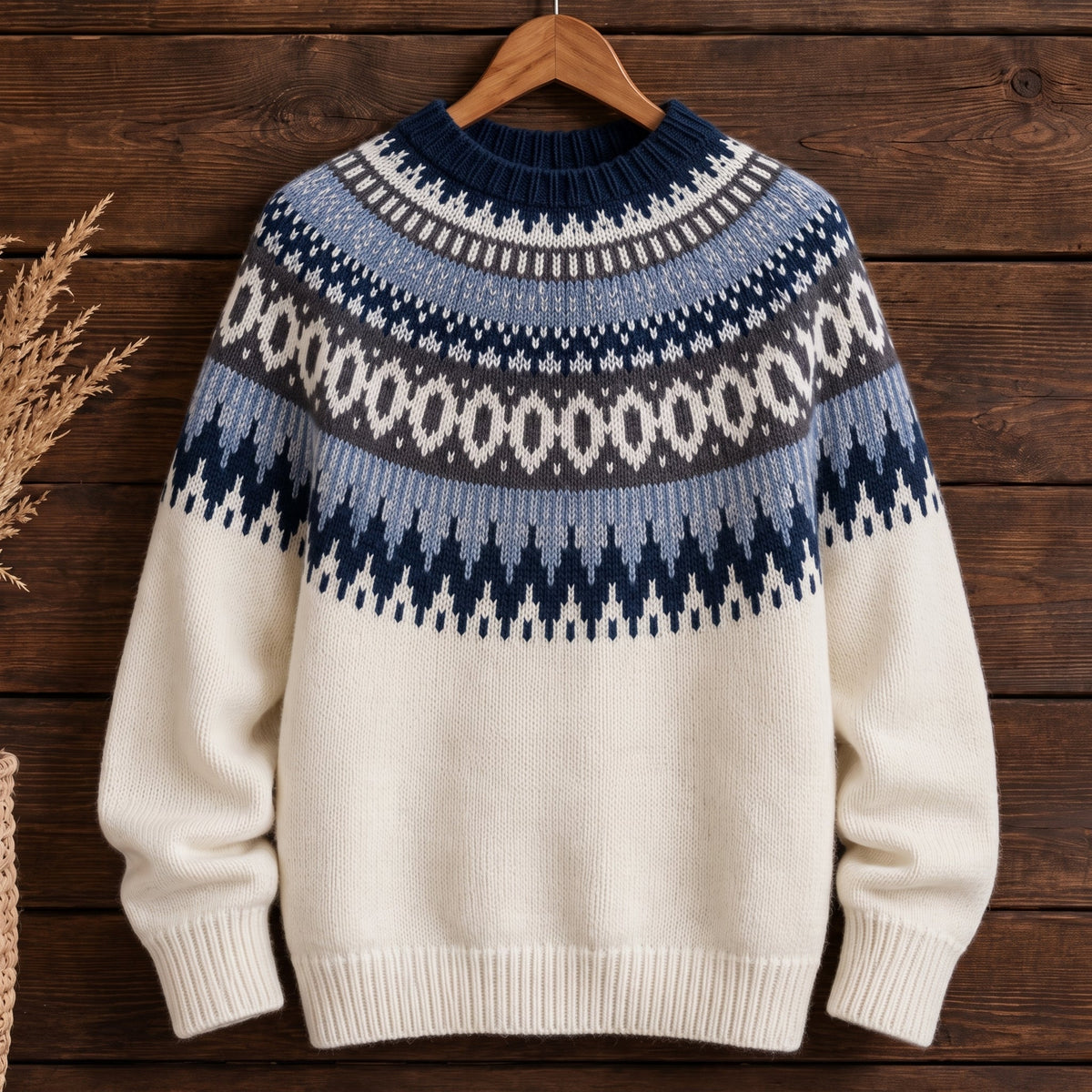 Women's Fair Isle Jumper | Crew Neck & Relaxed Fit