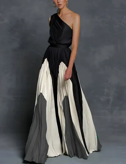 Women's Long Dress | One Shoulder Statement