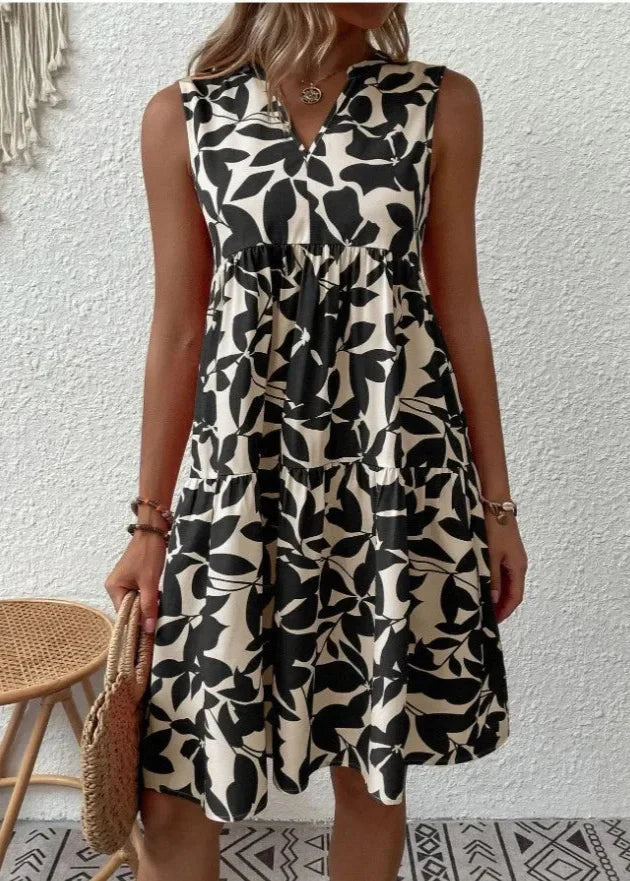 Women's Mini Dress | V-Neck & A-Line Fit