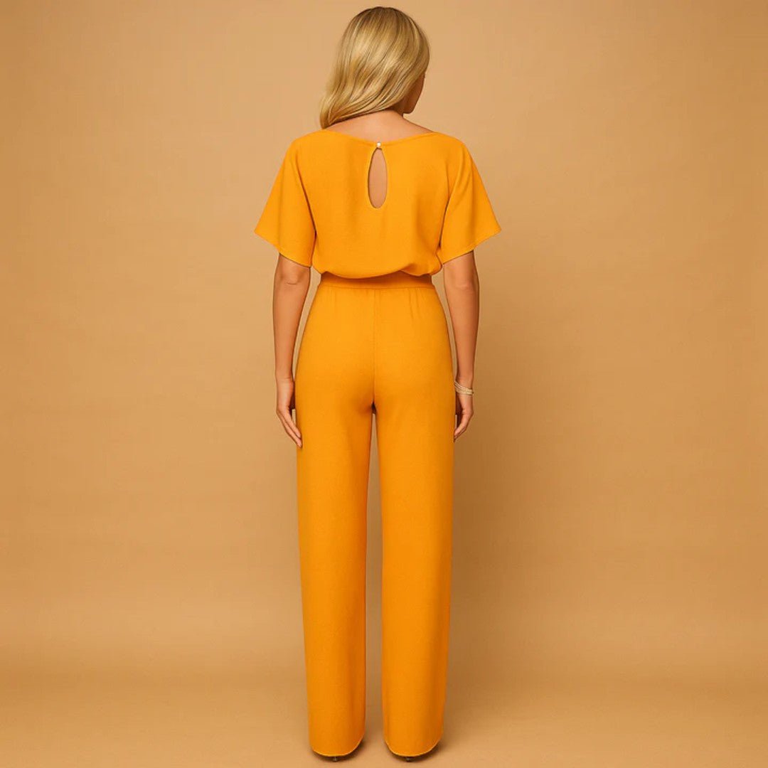 Women's Tie Waist Jumpsuit | Elegant Wide Leg Batwing Occasion