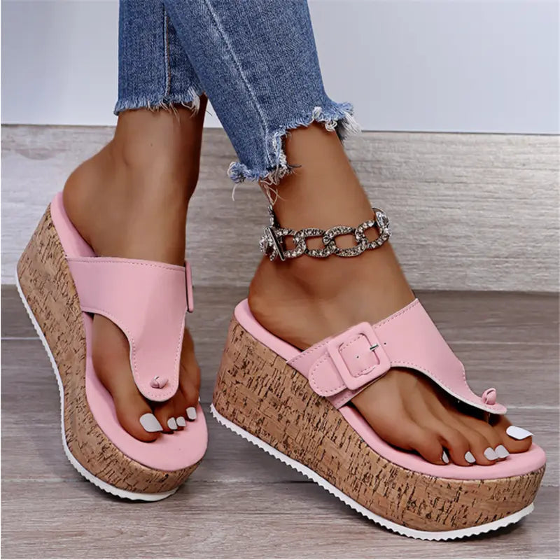 Women's Wedge Sandals | Platform Thong Strap