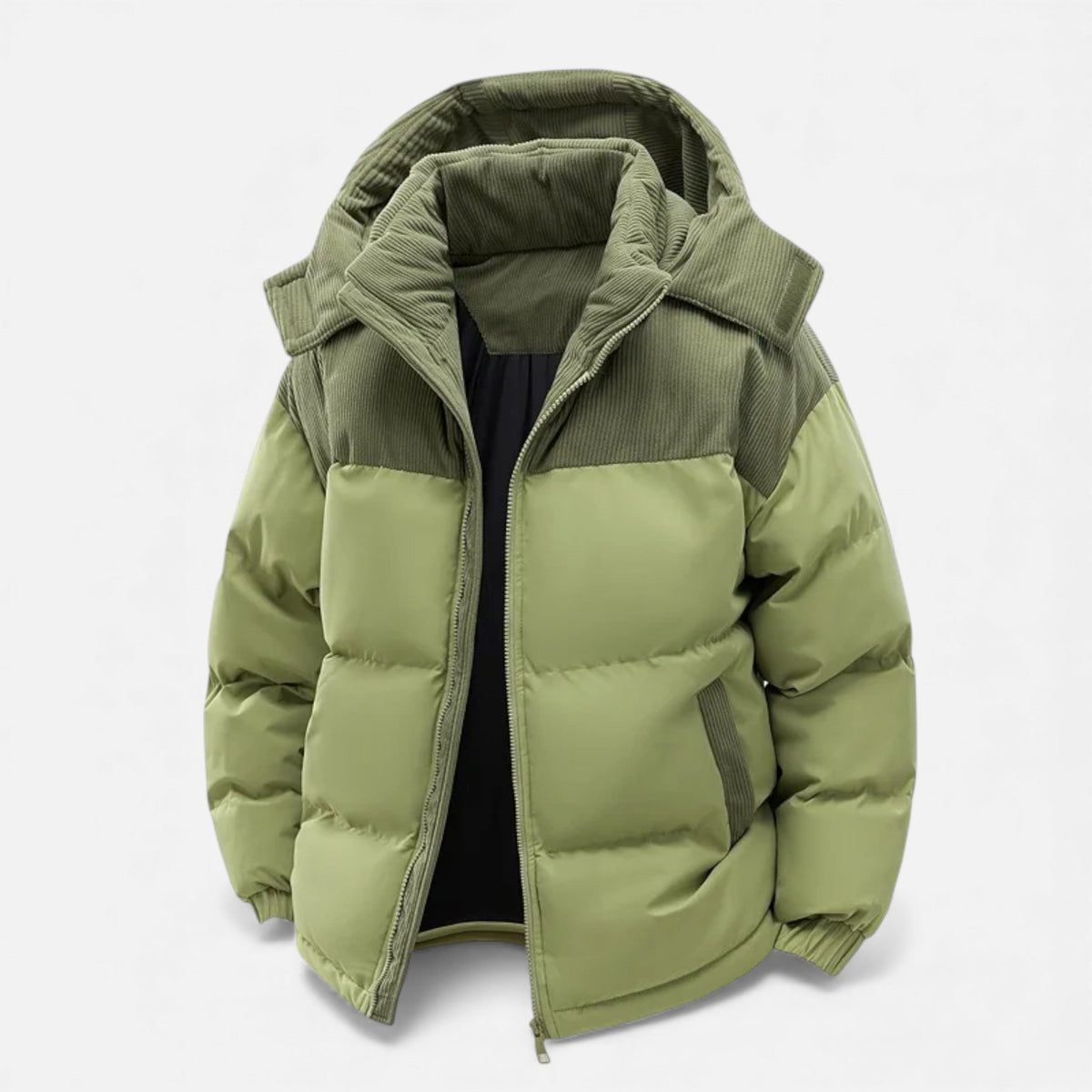 Men's Insulated Winter Jacket Removable Hood Stand Collar 11