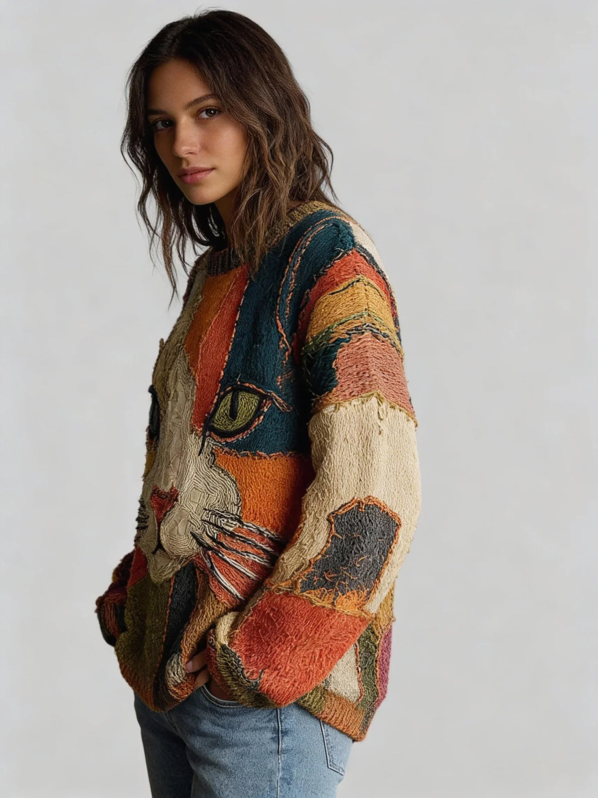 Women's Casual Sweater | Art-Inspired Design & Relaxed Fit 3