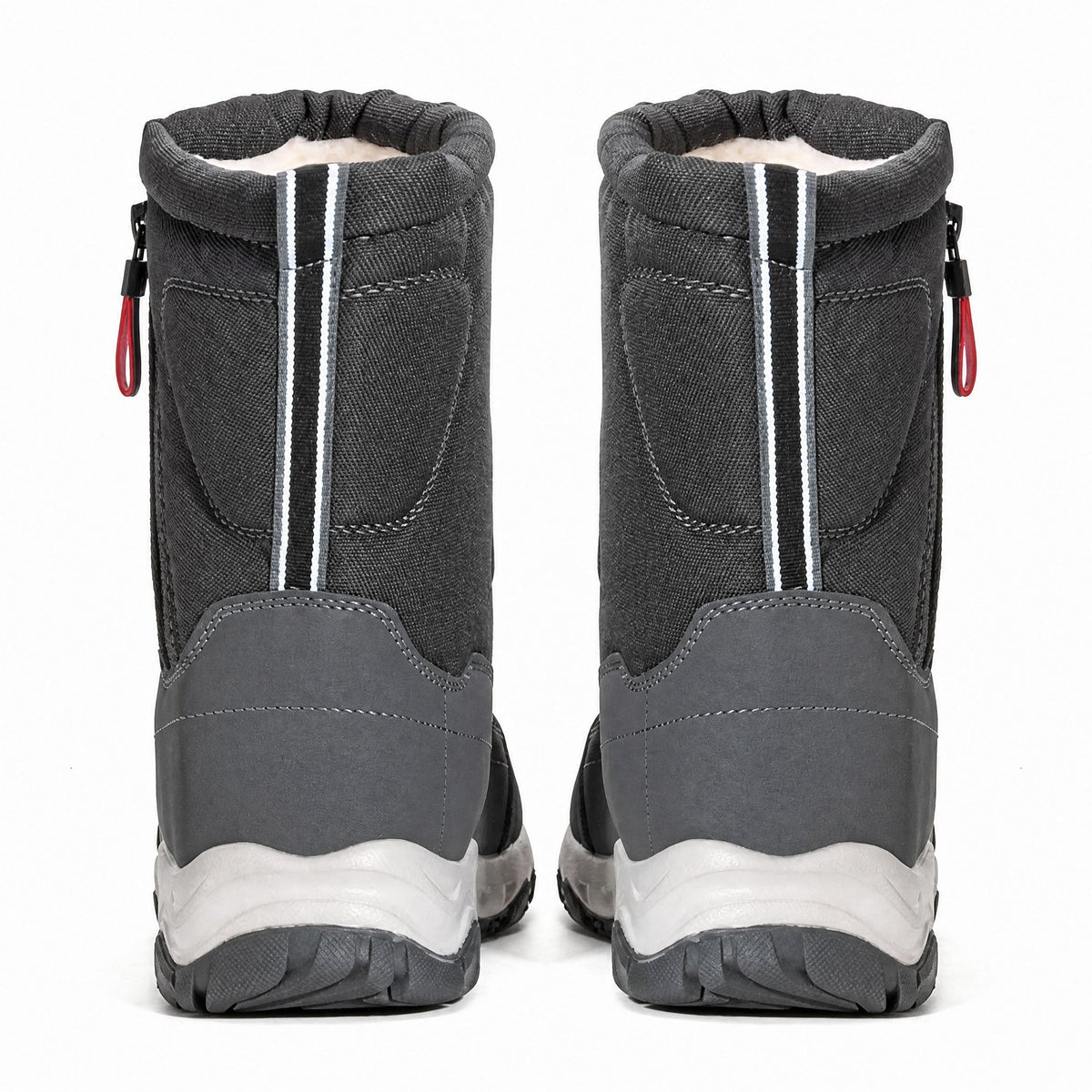Marcus - Men's Waterproof Non-Slip Snow Boots with Side Zip Closure - Boots - Dark Grey - Davies & Cooper