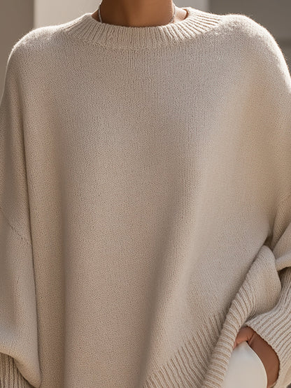 Women's Knit Sweater | Oversized Asymmetrical Hem 2