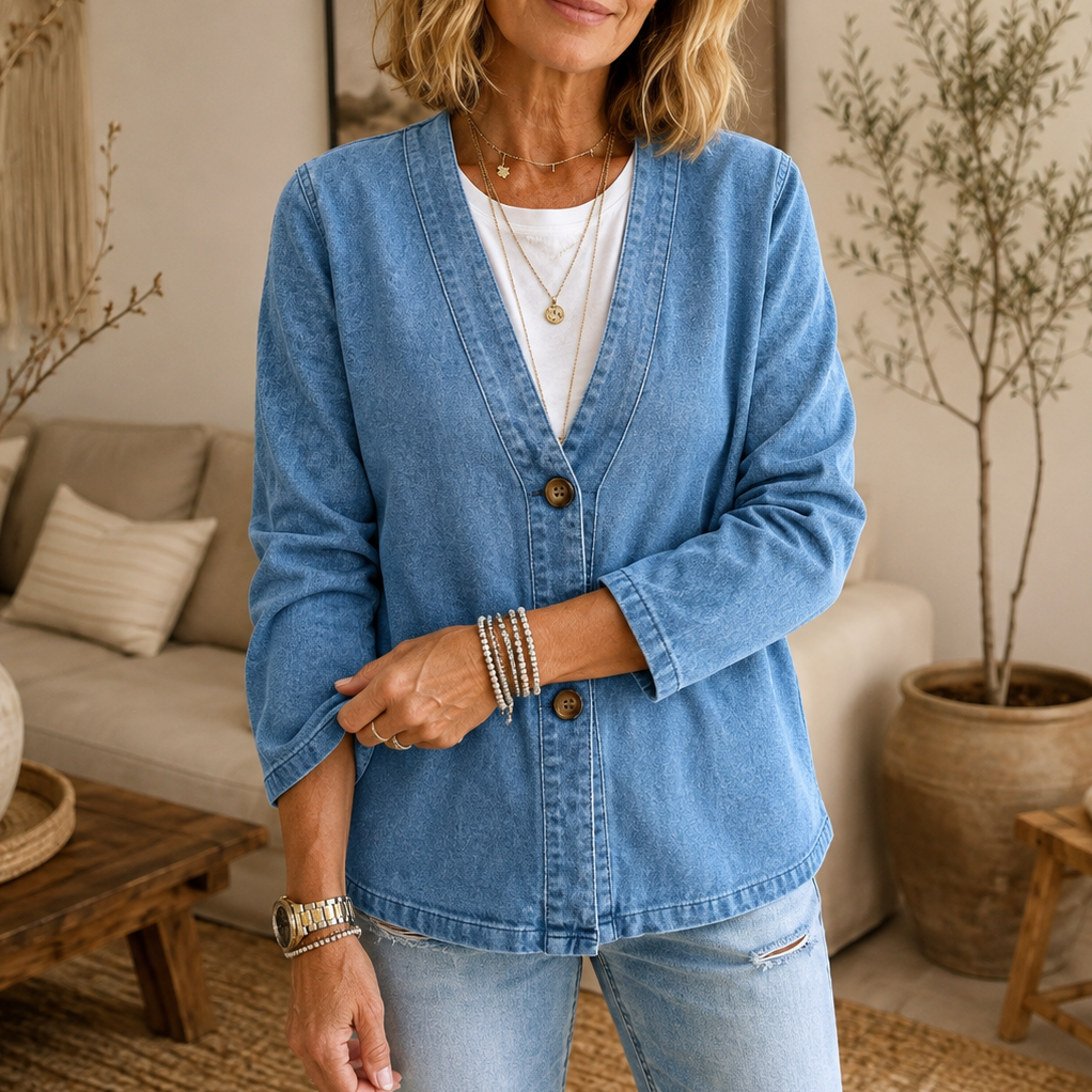 Women's Cardigan | Collarless & Soft Comfort 14