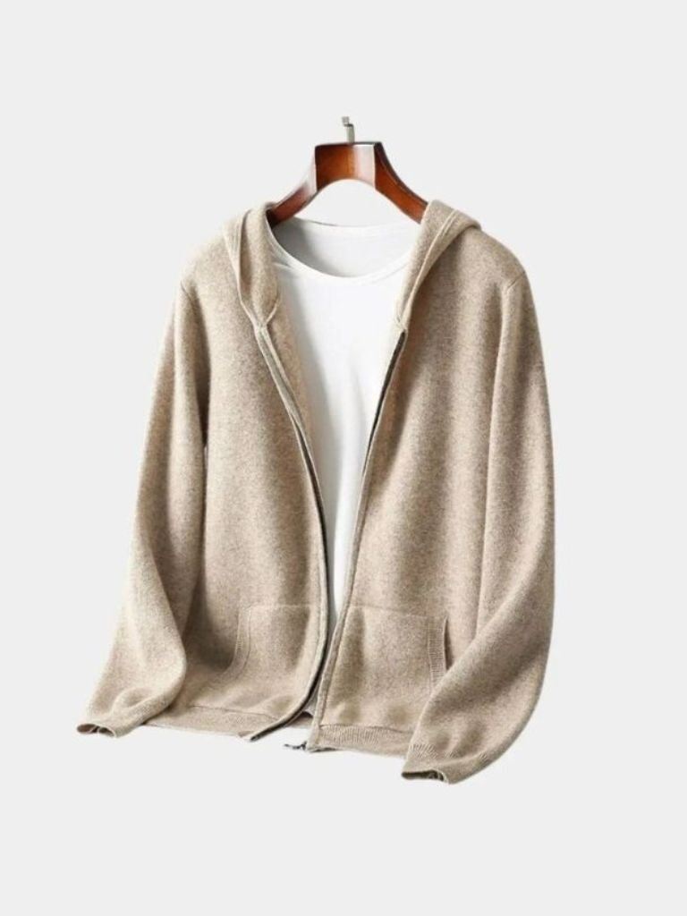 100% Merino Wool Zip Solid Color Sweater - Cross & Crown - Cross & Crown