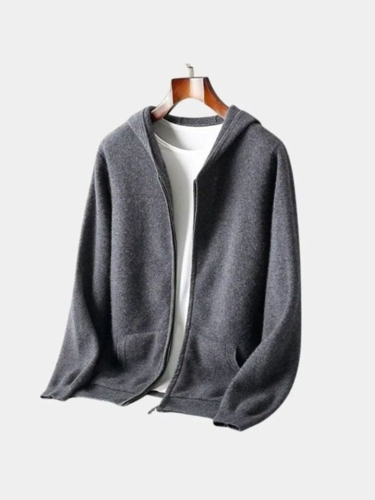 100% Merino Wool Zip Solid Color Sweater - Cross & Crown - Cross & Crown