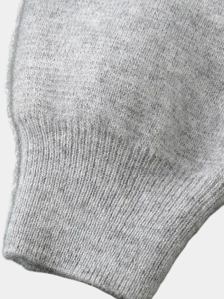 100% Merino Wool Zip Solid Color Sweater - Cross & Crown - Cross & Crown