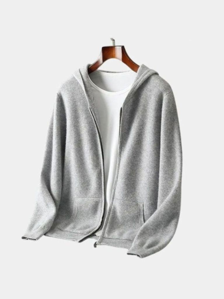 100% Merino Wool Zip Solid Color Sweater - Cross & Crown - Cross & Crown