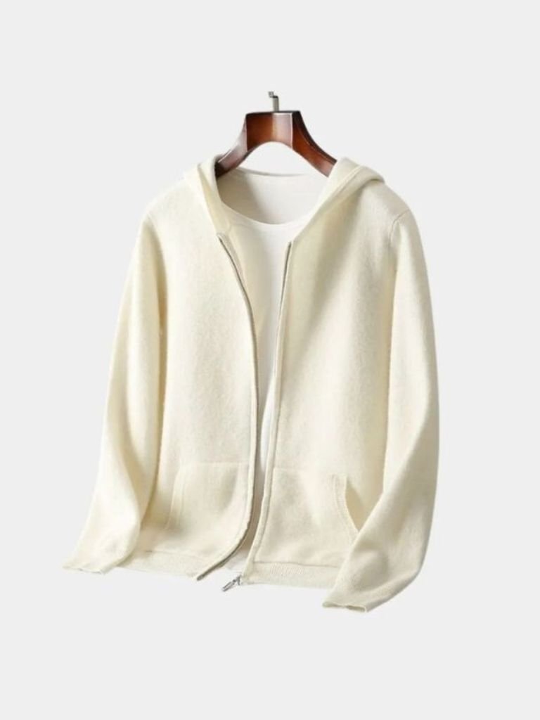 100% Merino Wool Zip Solid Color Sweater - Cross & Crown - Cross & Crown