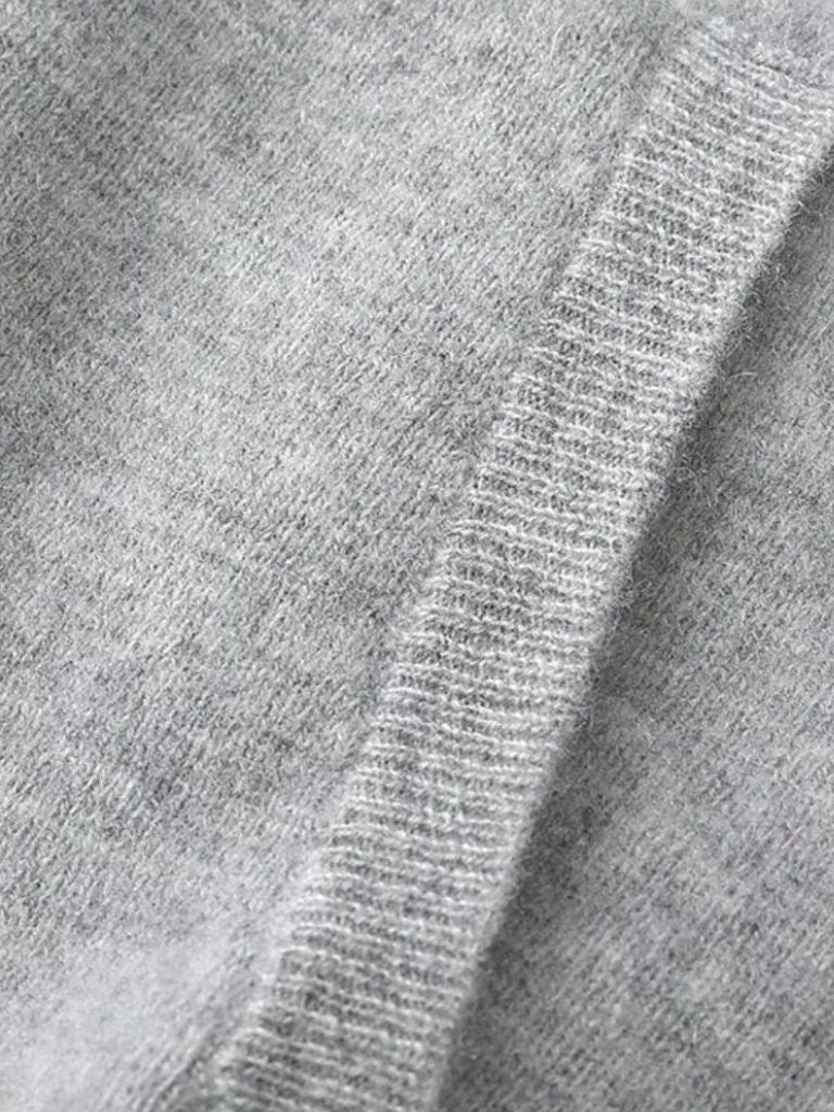 100% Merino Wool Zip Solid Color Sweater - Cross & Crown - Cross & Crown
