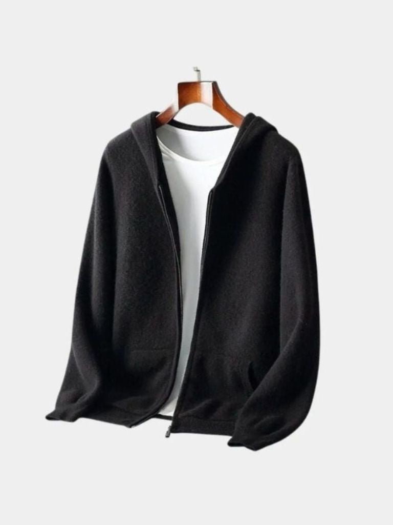 100% Merino Wool Zip Solid Color Sweater - Cross & Crown - Cross & Crown