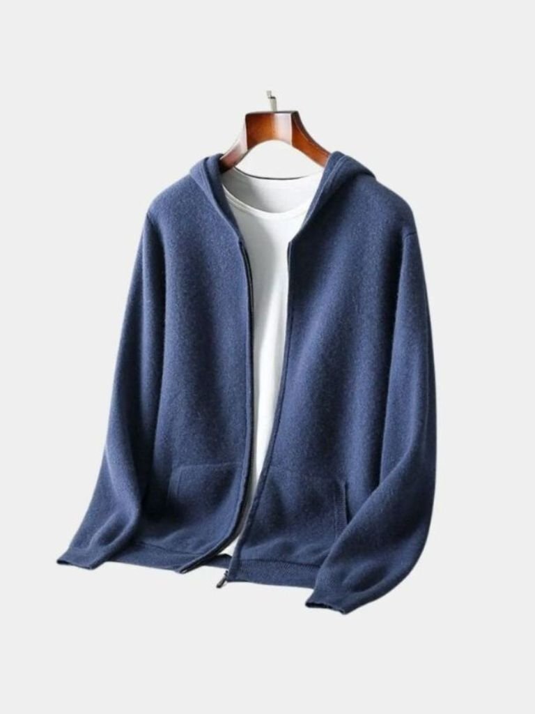 100% Merino Wool Zip Solid Color Sweater - Cross & Crown - Cross & Crown