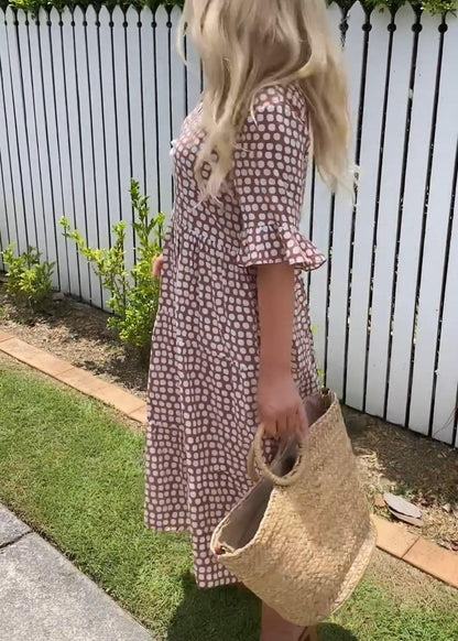 Zora Sable Short-Sleeve Midi Dress for Every Occasion