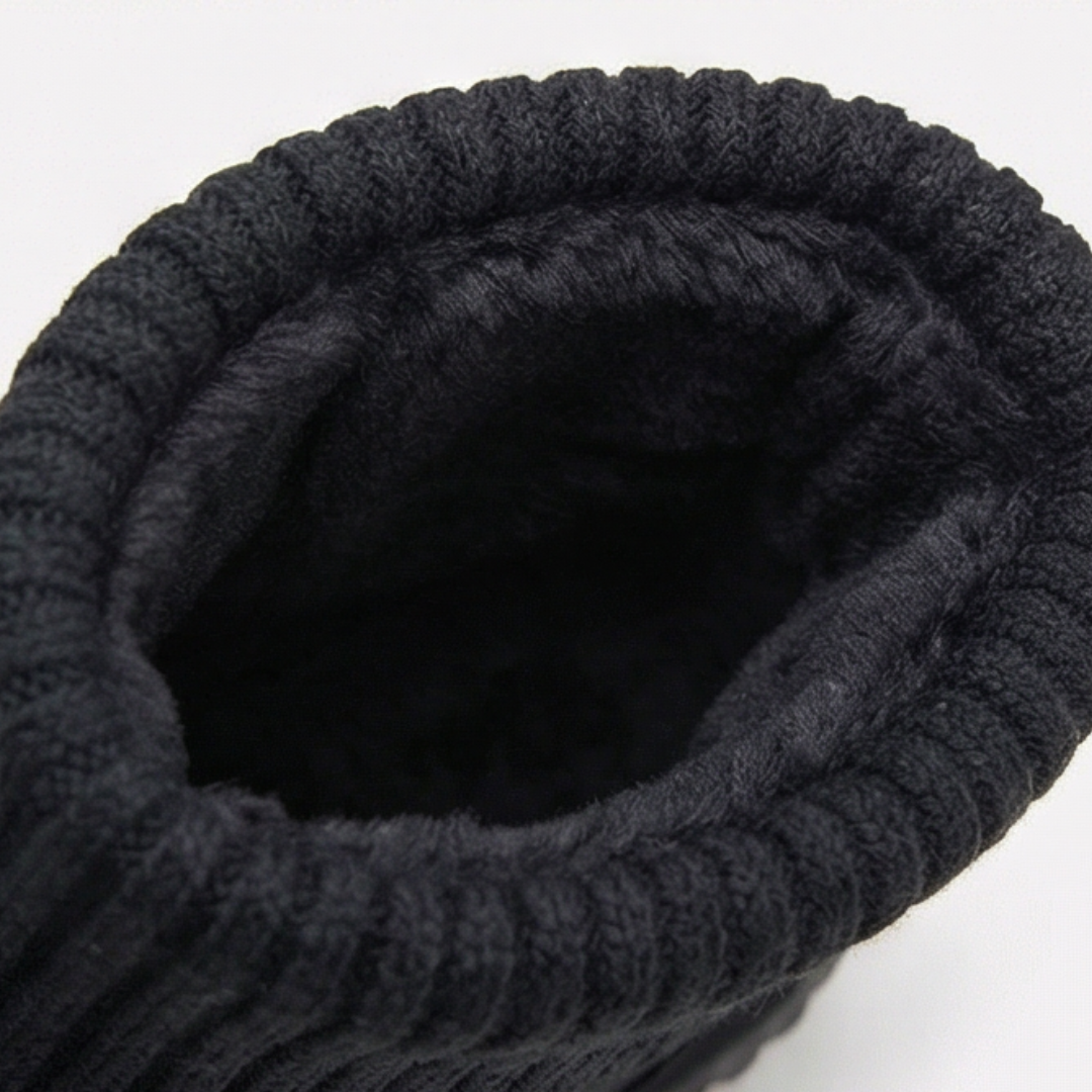 Women's Knit Cuff Ankle Booties | Slip-On & Lined 14