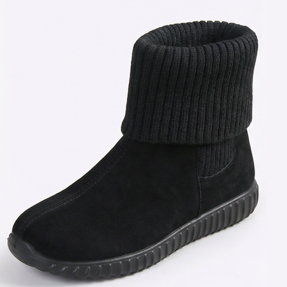 Women's Knit Cuff Ankle Booties | Slip-On & Lined 15