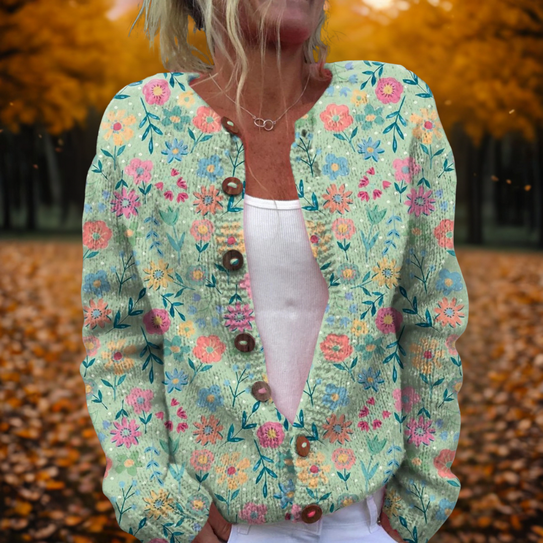 Women's Floral Cardigan | Cosy Autumn Layer 1
