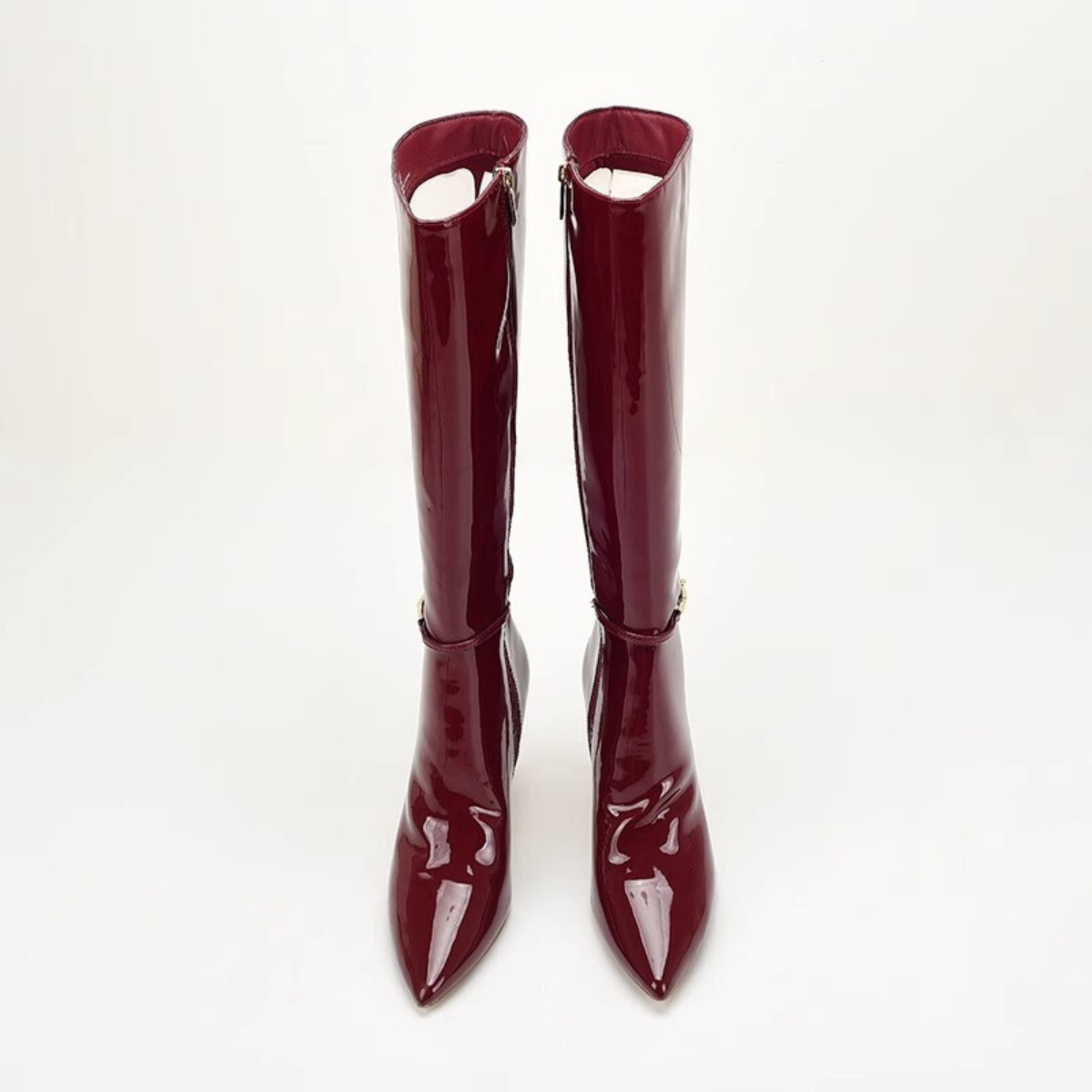 Women's Buckle Boots Pointed Toe Stiletto Heel Ankle Shoes 2