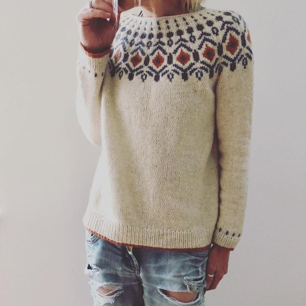 Women's Sweater | Autumn Collar Pattern & Cosy Comfort 3
